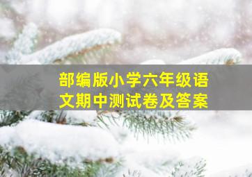 部编版小学六年级语文期中测试卷及答案