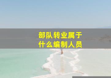 部队转业属于什么编制人员