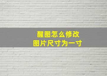 醒图怎么修改图片尺寸为一寸