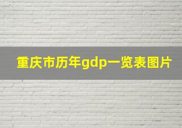 重庆市历年gdp一览表图片