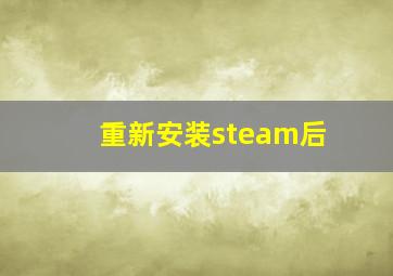 重新安装steam后