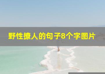 野性撩人的句子8个字图片