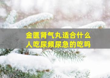 金匮肾气丸适合什么人吃尿频尿急的吃吗