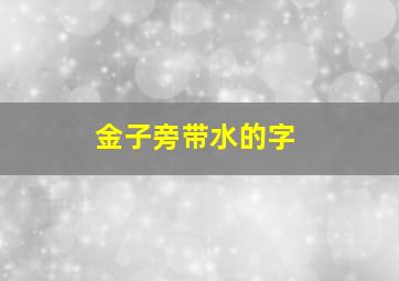 金子旁带水的字