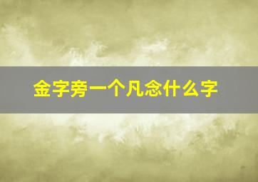 金字旁一个凡念什么字