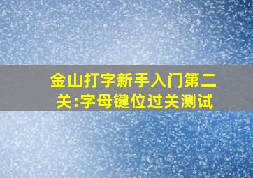 金山打字新手入门第二关:字母键位过关测试