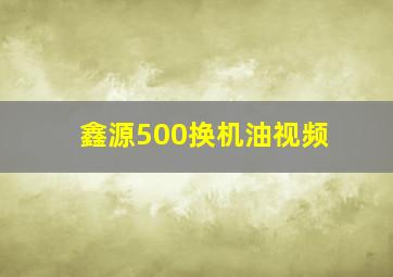 鑫源500换机油视频