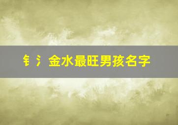 钅氵金水最旺男孩名字