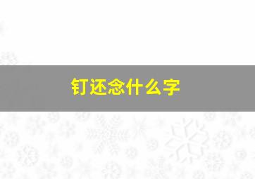 钉还念什么字