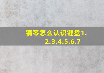 钢琴怎么认识键盘1.2.3.4.5.6.7