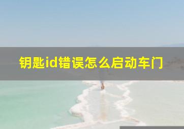 钥匙id错误怎么启动车门