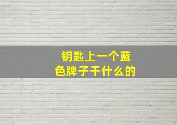 钥匙上一个蓝色牌子干什么的