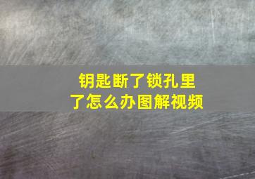 钥匙断了锁孔里了怎么办图解视频