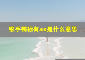 银手镯标有ax是什么意思