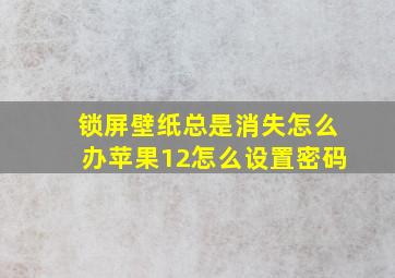 锁屏壁纸总是消失怎么办苹果12怎么设置密码