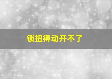 锁扭得动开不了