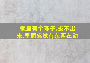 锁里有个珠子,拔不出来,里面感觉有东西在动