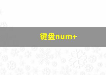 键盘num+