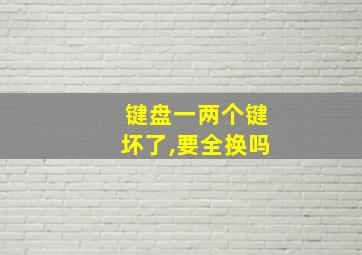 键盘一两个键坏了,要全换吗