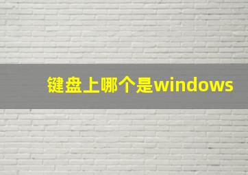 键盘上哪个是windows