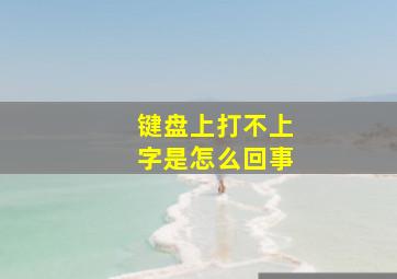 键盘上打不上字是怎么回事