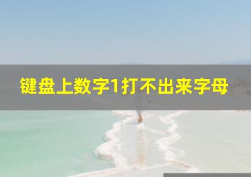 键盘上数字1打不出来字母