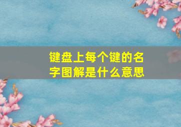 键盘上每个键的名字图解是什么意思