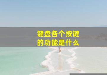 键盘各个按键的功能是什么