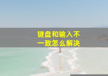 键盘和输入不一致怎么解决