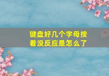 键盘好几个字母按着没反应是怎么了