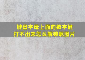 键盘字母上面的数字键打不出来怎么解锁呢图片