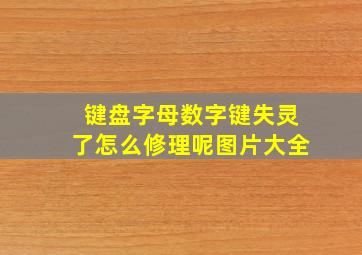 键盘字母数字键失灵了怎么修理呢图片大全