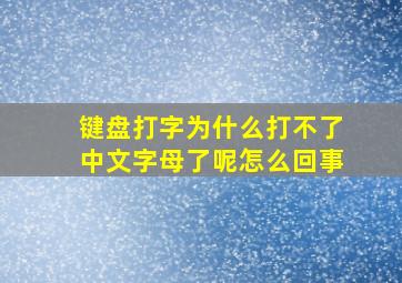 键盘打字为什么打不了中文字母了呢怎么回事