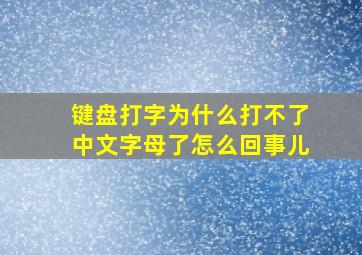 键盘打字为什么打不了中文字母了怎么回事儿