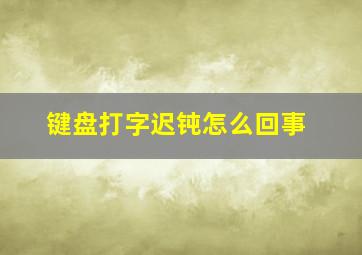 键盘打字迟钝怎么回事