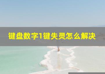 键盘数字1键失灵怎么解决