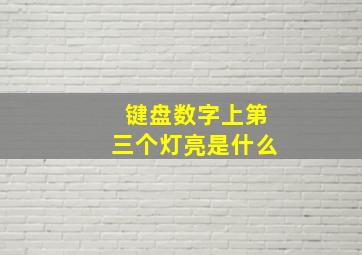 键盘数字上第三个灯亮是什么