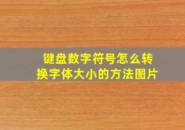 键盘数字符号怎么转换字体大小的方法图片