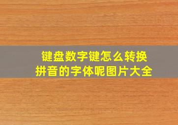 键盘数字键怎么转换拼音的字体呢图片大全