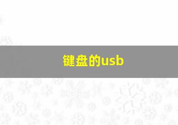 键盘的usb