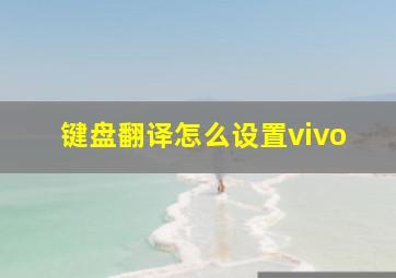 键盘翻译怎么设置vivo