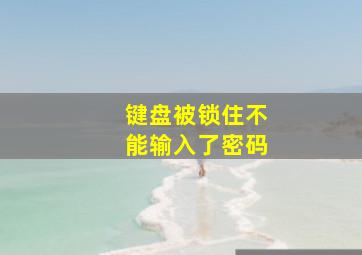 键盘被锁住不能输入了密码