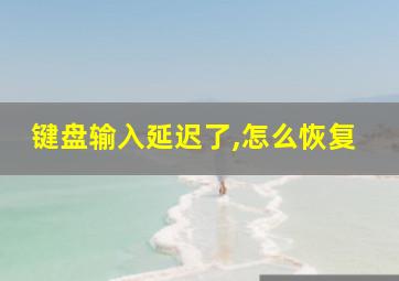 键盘输入延迟了,怎么恢复