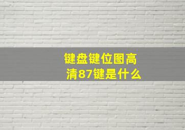 键盘键位图高清87键是什么