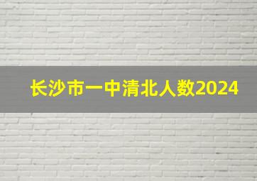 长沙市一中清北人数2024