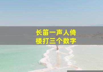 长笛一声人倚楼打三个数字