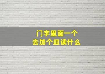 门字里面一个去加个皿读什么