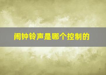 闹钟铃声是哪个控制的