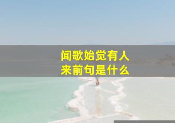 闻歌始觉有人来前句是什么