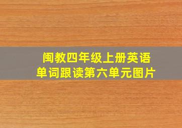 闽教四年级上册英语单词跟读第六单元图片